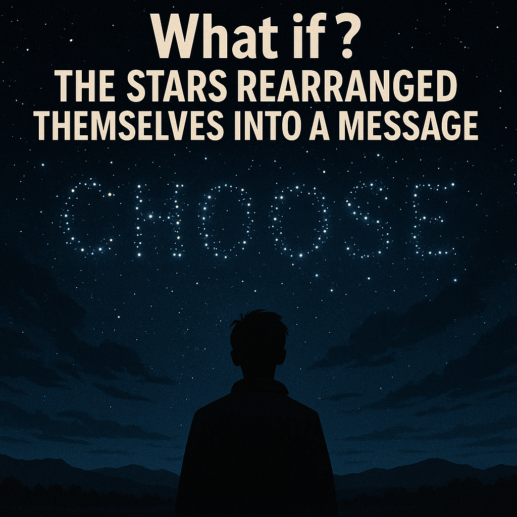 What if? The Stars Rearranged Themselves into a Message.